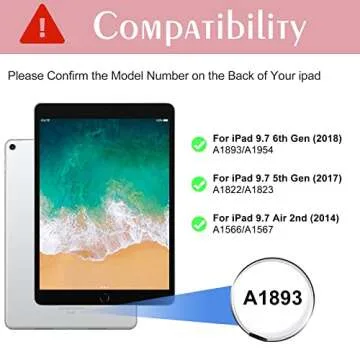 BOBOLEE Keyboard Case for iPad 9.7 inch 6th Gen. 2018-5th Gen. 2017 - Air 2 Gen. 2014, Wireless Deta...