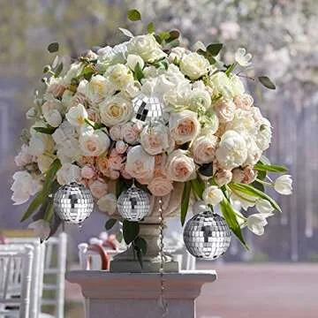 30 Pcs Disco Ball Hanging Disco Ball Mini Disco Ball Mirror Disco Balls Ornaments Reflective Disco Ball Decorations for Wedding Party Cake Decor(3.15/2.36/1.57/0.79 Inches)