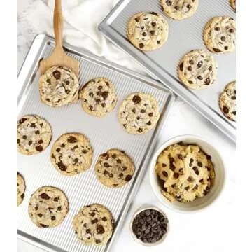 USA Pan Bakeware Cookie Sheet, Large, Warp Resistant Nonstick Baking Pan, Made in the USA from Aluminized Steel,Silver