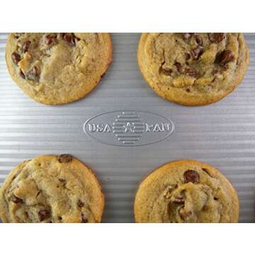USA Pan Bakeware Cookie Sheet, Large, Warp Resistant Nonstick Baking Pan, Made in the USA from Aluminized Steel,Silver