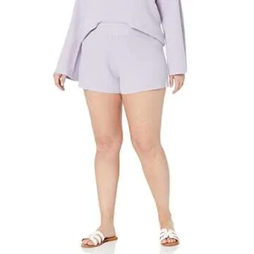 The Drop Women's Faith Pull-On Ribbed Sweater Short, Dusty Purple, XL