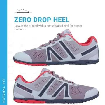 Xero Shoes Barefoot Running Shoes for Women | HFS Women's Running Shoes | Minimalist, Zero Drop, Wide Toe Box Shoes for Women | Silver Blush, Size 5