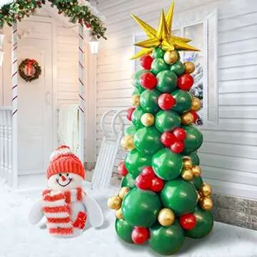 Unique Christmas Tree Balloon Decoration Kit for Festive Fun