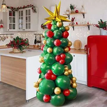 Unique Christmas Tree Balloon Decoration Kit for Festive Fun