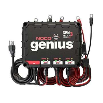 NOCO Genius GENM3 Smart Marine Charger - 12 Amp 3-Bank