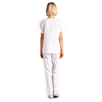 Unisex Dagacci Medical Scrub Set - White, X-Small