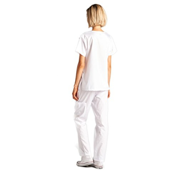 Unisex Dagacci Medical Scrub Set - White, X-Small