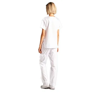 Unisex Dagacci Medical Scrub Set - White, X-Small