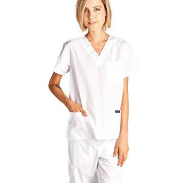Unisex Dagacci Medical Scrub Set - White, X-Small
