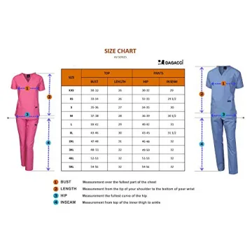 Unisex Dagacci Medical Scrub Set - White, X-Small