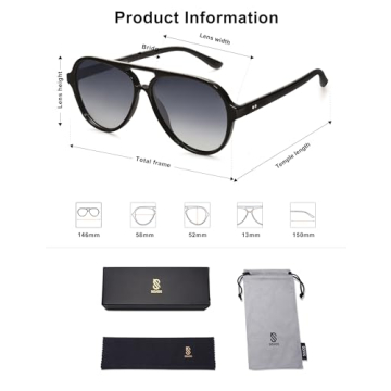 SOJOS Polarized Aviator Sunglasses For Everyday Style