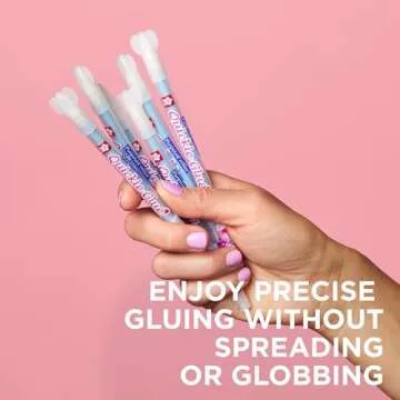 Sakura Quickie Glue Pens - Liquid Glue Pens for Crafting - Pinpoint Roller Glue - 0.7 mm Tip - 6 Pack