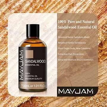 MAYJAM Sandalwood Essential Oil for Diffuser & Aromatherapy