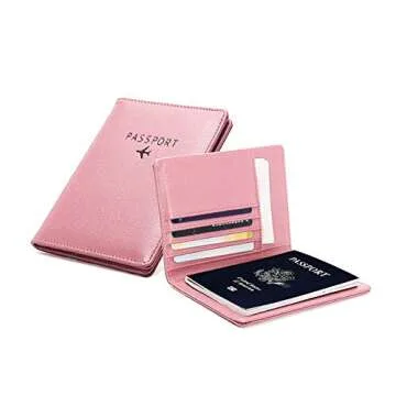 Stylish BAKUN Leather Passport Holder with RFID Protection