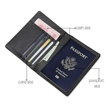 Stylish BAKUN Leather Passport Holder with RFID Protection