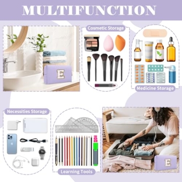 Personalized Makeup Bag with Initials, Stylish Travel Essential