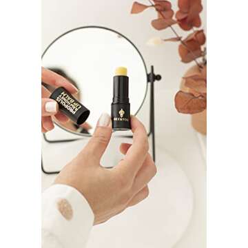 Bee and You 100% Natural Moisturizing Lip Balm, Chapstick, Chapped Lips Treatment Severe, Beeswax with Propolis Extract, Raw Honey, Vitamin E, Shea Butter, Non GMO, Gluten Free, 5g