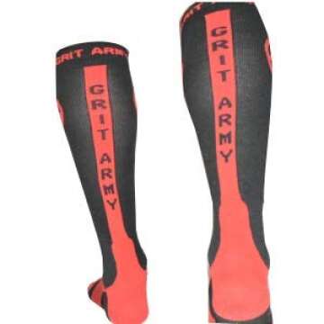 Premium Professional Athletic Graduated Compression Socks - Men, Women, Youth. For OCR, Obstacle, Rope, Mud, Running, Trail, Sports (Large - X Large)
