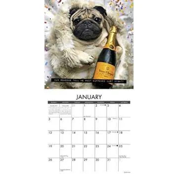 Doug the Pug 2020 Mini Wall Calendar (Dog Breed Calendar)