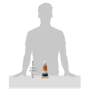 Our Littles Co Neutral Rainbow Wooden Stacking Toy