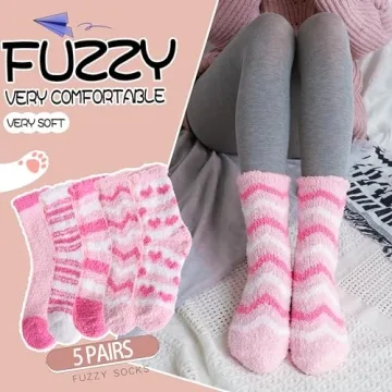 EBMORE Women’s Fuzzy Socks - Cozy Winter Gifts & More