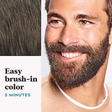 Just For Men Mustache & Beard, Beard Coloring for Gray Hair with Brush Included for Easy Application, With Biotin Aloe and Coconut Oil for Healthy Facial Hair - Medium-Dark Brown, M-40, 3 Pack 1 Count