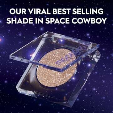 URBAN DECAY 24/7 Moondust Glitter Eyeshadow Single (Solstice - Red with Green Sparkle), Buildable Sparkly Eye Glitter, Long-lasting Shimmer Finish, Reflective Eye Shadow Topper - 0.06 oz