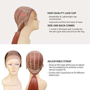 GLAM21USA The Stylist HD LACE Front Wig Loose Wave 13X6 Deep Transparent Lace Frontal Wigs 27 Inch Human Hair Master Blend Swiss Lace Curly Long Wig - Bella (27 Inch (Brown HD Lace), OET1B/PURPLE)