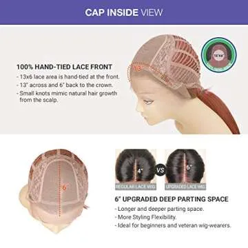 GLAM21USA The Stylist HD LACE Front Wig Loose Wave 13X6 Deep Transparent Lace Frontal Wigs 27 Inch Human Hair Master Blend Swiss Lace Curly Long Wig - Bella (27 Inch (Brown HD Lace), OET1B/PURPLE)