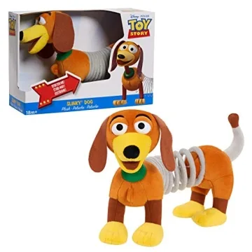 Disney and Pixar Toy Story Slinky Dog Plushie, Fidget Toy, Kids Toys for Ages 18 Months by Just Play