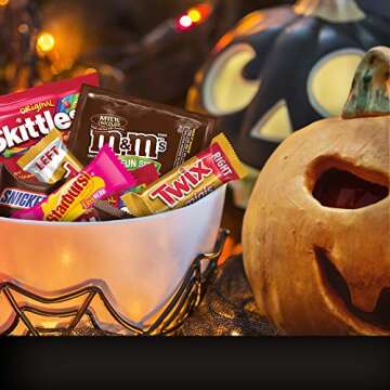 Mars Chocolate & More Halloween Candy Variety Mix (M&M'S, SNICKERS, TWIX, STARBURST & SKITTLES), 350 Pieces, 122.6 Ounce Bag