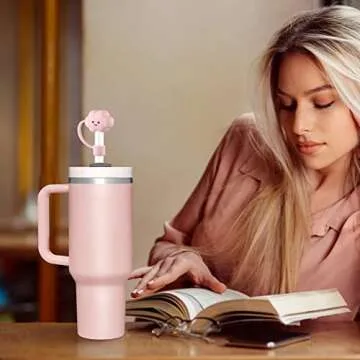 Reusable 10mm Silicone Straw Covers for Stanley Cups