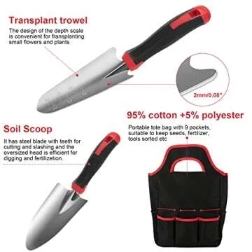 MOXILS 9 Pieces Gardening Tool Set for Every Gardener