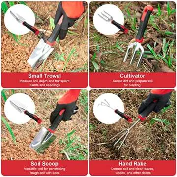 MOXILS 9 Pieces Gardening Tool Set for Every Gardener