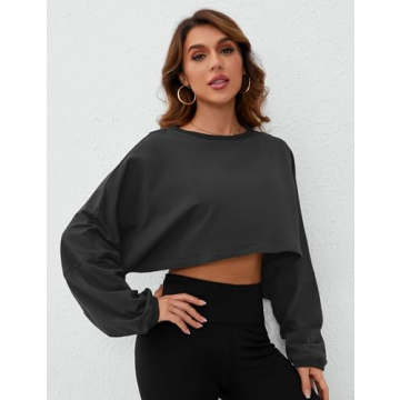 MISSACTIVER Women's Oversized Crop T-Shirt for Stylish Comfort