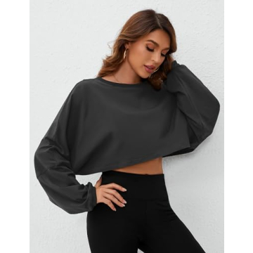 MISSACTIVER Women's Oversized Crop T-Shirt for Stylish Comfort