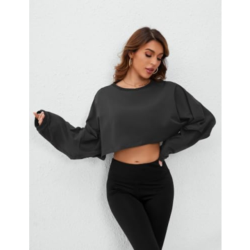 MISSACTIVER Women's Oversized Crop T-Shirt for Stylish Comfort