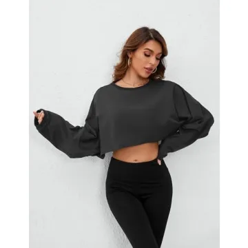 MISSACTIVER Women's Oversized Crop T-Shirt for Stylish Comfort