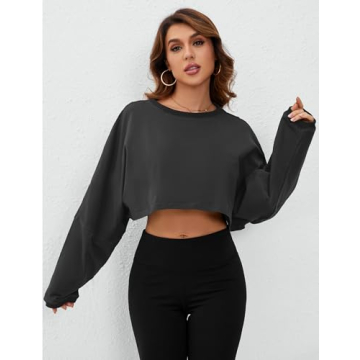 MISSACTIVER Women's Oversized Crop T-Shirt for Stylish Comfort