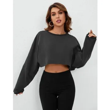 MISSACTIVER Women's Oversized Crop T-Shirt for Stylish Comfort