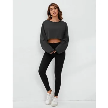 MISSACTIVER Women's Oversized Crop T-Shirt for Stylish Comfort