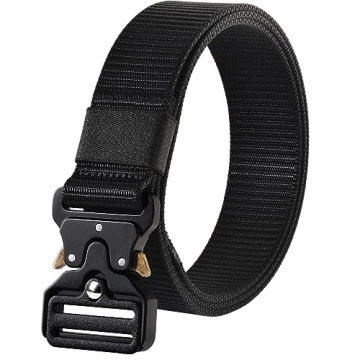 BEIJOVINGLINE Tactical Belt, Military Style Men's Nylon Work Hiking Gear Webbing with quick release ...