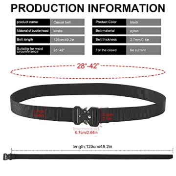 BEIJOVINGLINE Tactical Quick Release Belt for Men