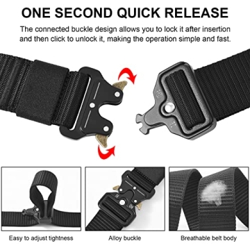 BEIJOVINGLINE Tactical Quick Release Belt for Men