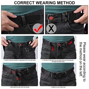 BEIJOVINGLINE Tactical Quick Release Belt for Men