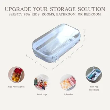 Maple Lark Bliss Bins Clear Hard Zipper Storage Cases