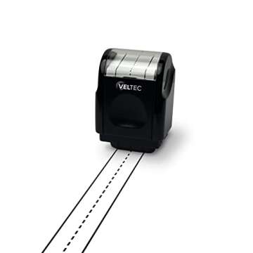 Veltec Dashed Handwriting Lines Practice Roller Stamp for Kids, Parents and Teachers (Black)