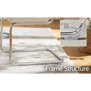 Modern Zouron Dining Chairs Set of 2 with Rattan Back