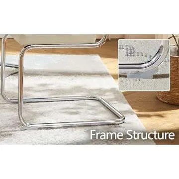 Modern Zouron Dining Chairs Set of 2 with Rattan Back