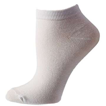 Definitions NY Women's No Show Socks - 48 Pairs, White, Sock size 9-11 fits shoe size 4-10